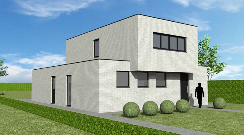 Nieuw te bouwen alleenstaande woning met vrije keuze van architectuur te Anzegem.